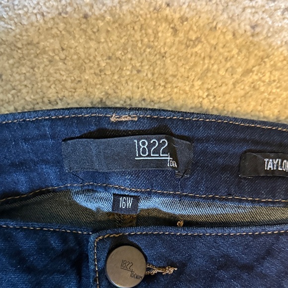 1822 Denim Dark Blue Ankle Jeans - Picture 2 of 9